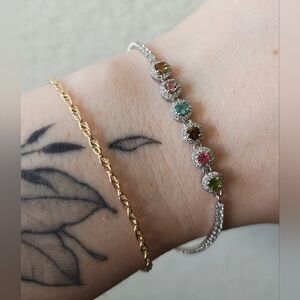 S925 Rainbow Tourmaliene Bracelet 🌈